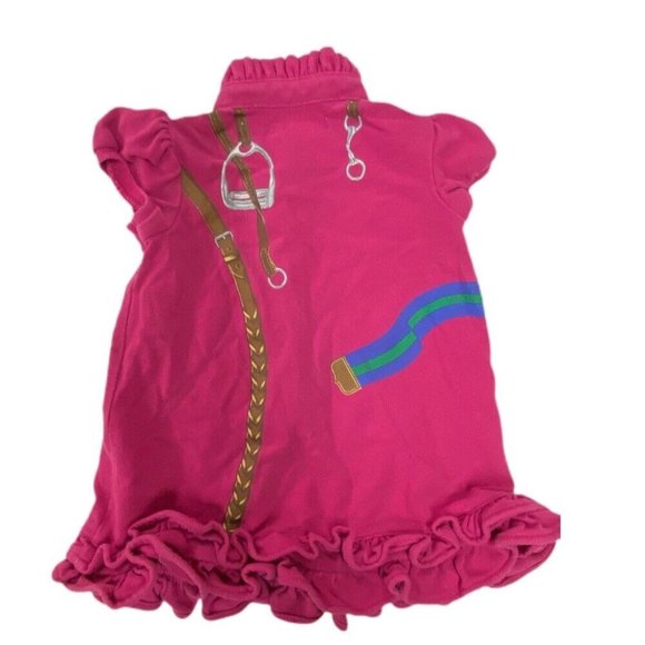 Ralph Lauren ruffle short sleeve print dress SIZE 6 MONTHS - Picture 2 of 3